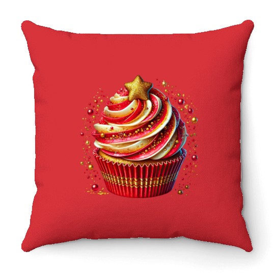 Christmas ice cream, Merry Christmas Throw Pillows