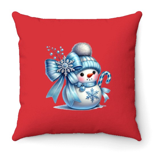 Snowman Christmas, Cute Christmas Throw Pillows
