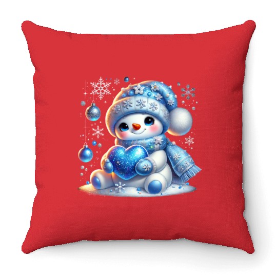 Snowman Christmas, Cute Christmas Throw Pillows