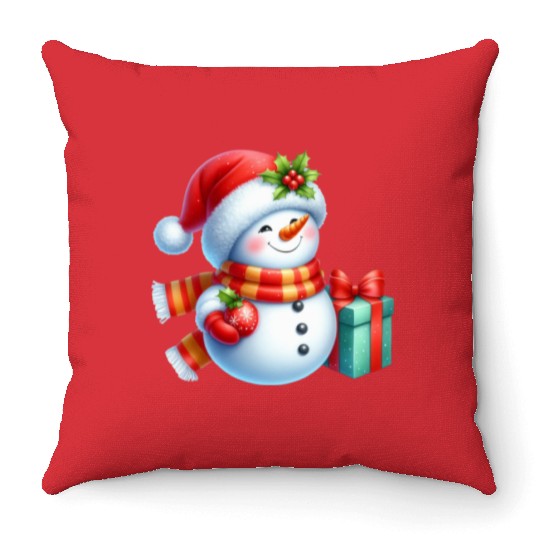 Snowman Christmas, Cute Christmas, Christmas Throw Pillows