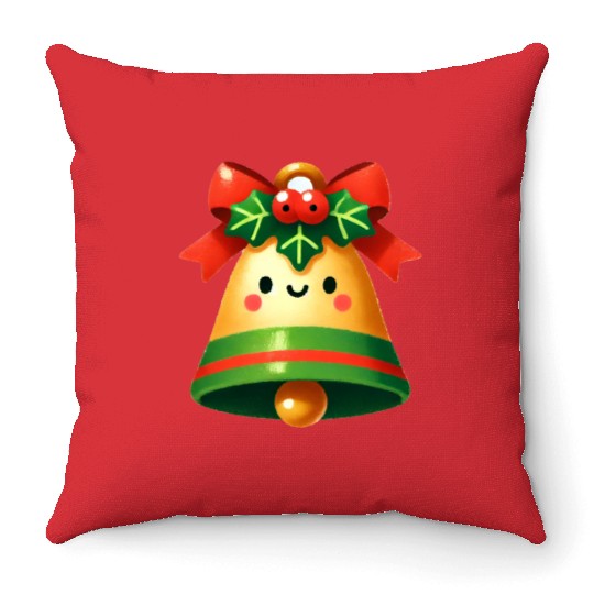 Merry Christmas, Christmas Retro Throw Pillows