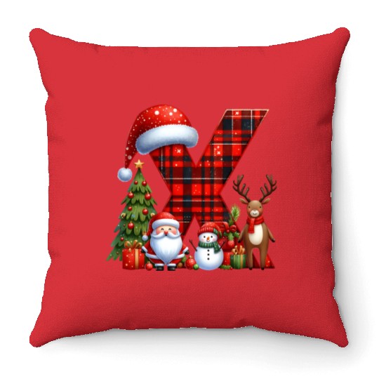 Merry Christmas, Christmas Retro Throw Pillows