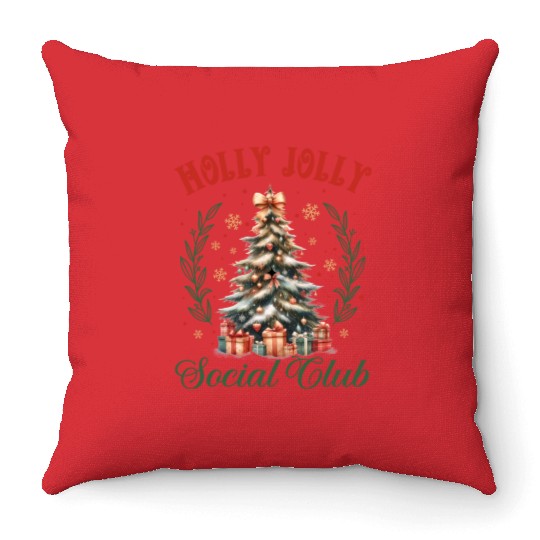 Holly Jolly Nutcracker, Merry Christmas Throw Pillows