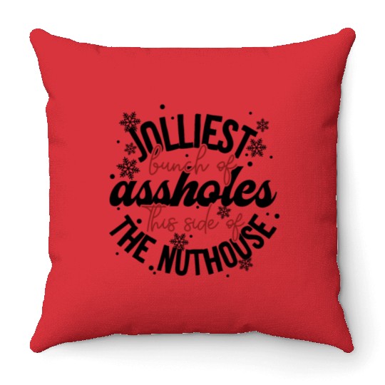 Merry Christmas, Christmas Retro Throw Pillows