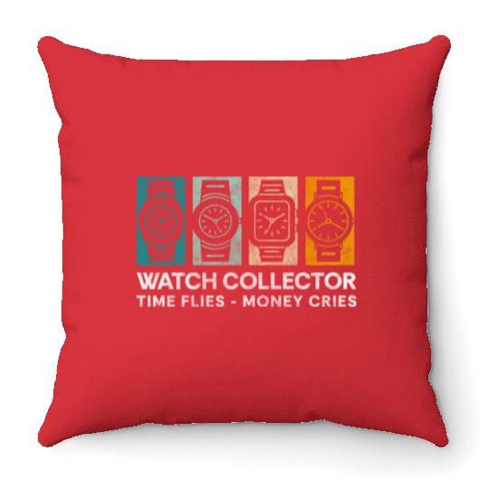 Watch Collector Watchmaker Time Old School Throw Pillows