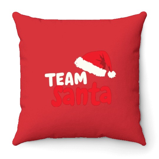 Team Santa Santa Claus Christmas Santa Claus Throw Pillows
