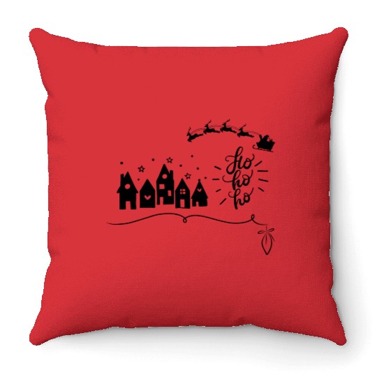Ho ho ho Throw Pillows