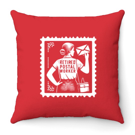 Mail Lady Retired Postal Worker Throw Pillows