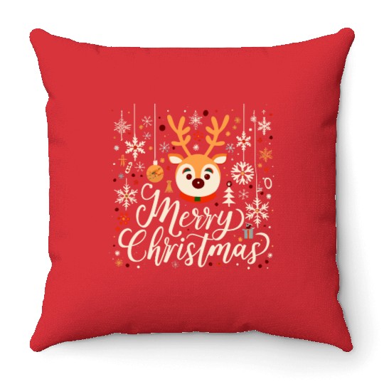 Christmas Reindeer Throw Pillows