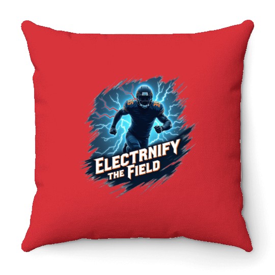 Energy Surge angry runner Throw Pillows