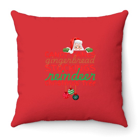 CANDY CANES Throw Pillows