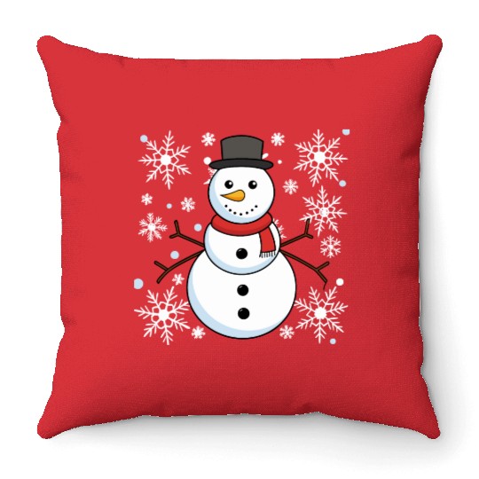 jellyfish crismas Throw Pillows