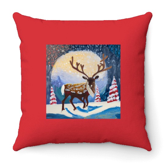 Christmas raider Throw Pillows