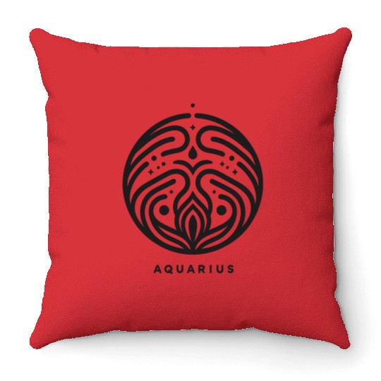 Zodiac Aquarius Throw Pillows