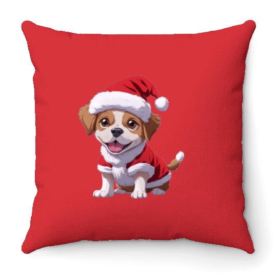 Santa Paws: The Cutest Christmas Puppy Throw Pillows