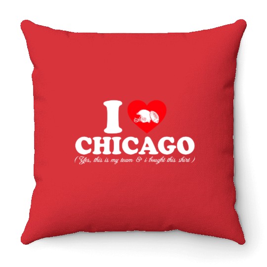 Groovy I Love CHICAGO Throw Pillows