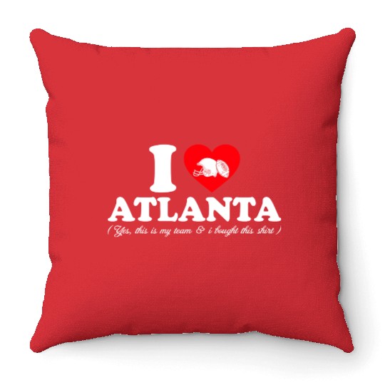 Groovy I Love Atlanta Throw Pillows