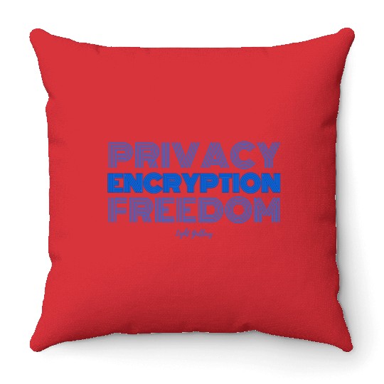 Privacy encryption freedom Throw Pillows