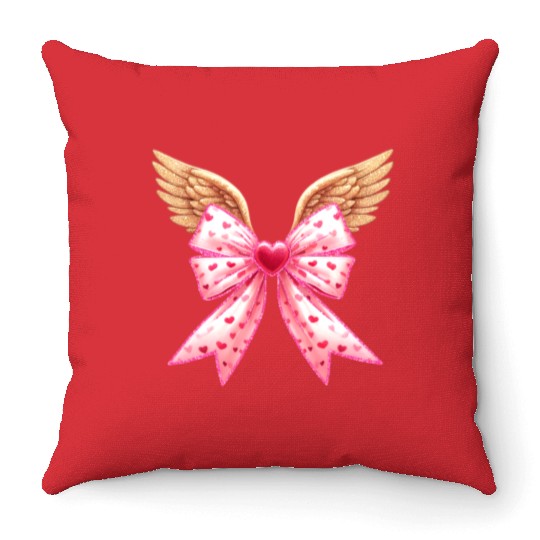 Cupid Bow, Valentine Retro Throw Pillows