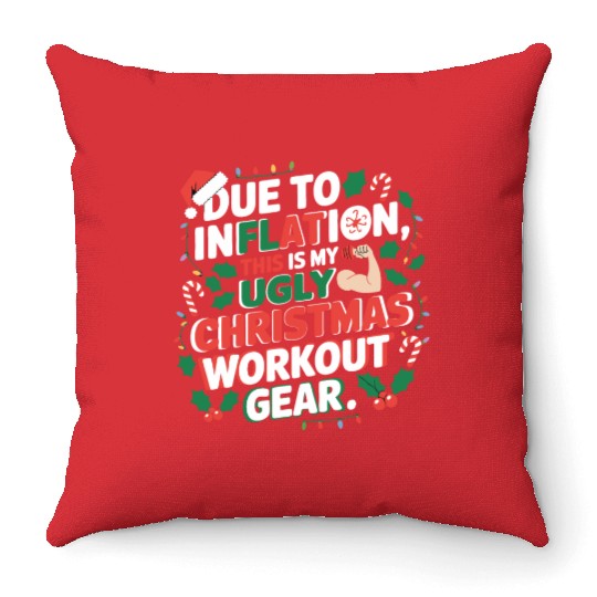 Inflation-Proof Christmas Workout Throw Pillows