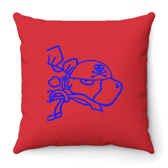 Dinosaur Pirate Stegosaurus Funny Dino Sabre Mouth Throw Pillows