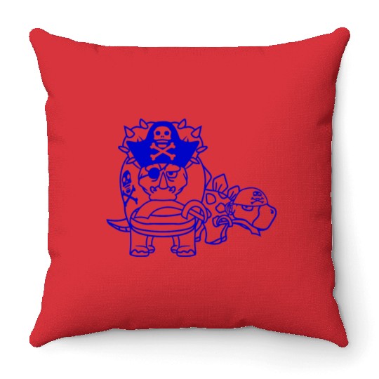 Triceratops Stegosaurus 2 Dinosaur Pirates Dinos Throw Pillows