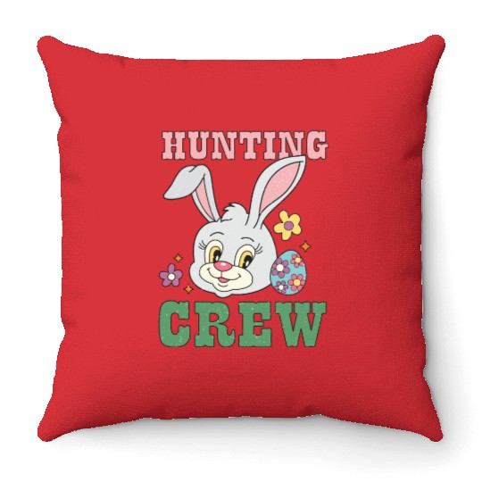 Happy Easter Day, Easter Bunny Throw Pillows