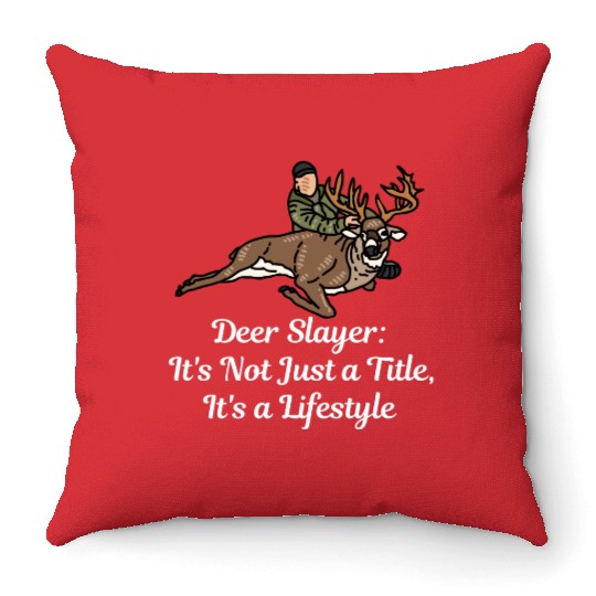 Deer hunting Throw Pillows