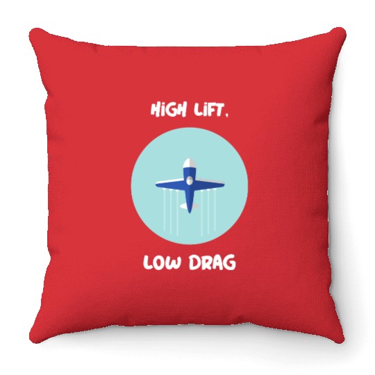 High Lift, Low Drag Aeronautic Engineer Throw Pillows