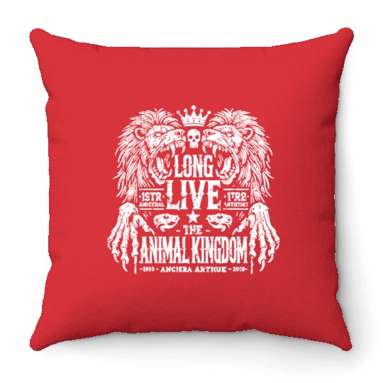 Long live The Animal Kingdom Throw Pillows