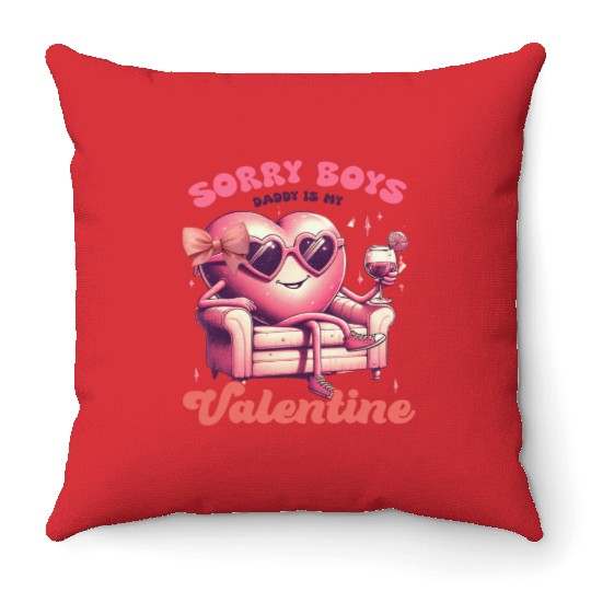 Valentines Day, Valentine Retro Throw Pillows