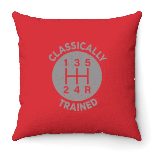 Vintage Classically Trained-Stick Shift Throw Pillows