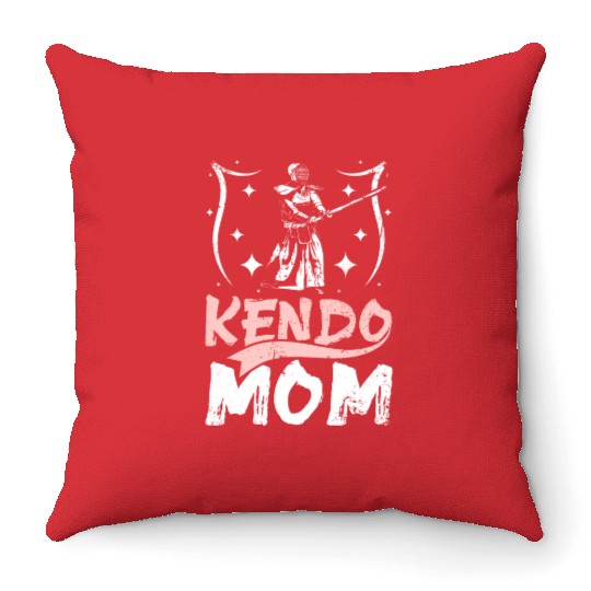 Mother's Day Kendo Mama Mom Throw Pillows