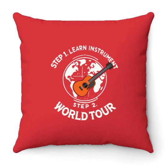 Step 1 Learn instrument Step 2 World Tour Throw Pillows