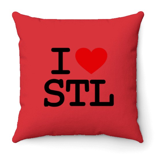 I Love St. Louis Throw Pillows
