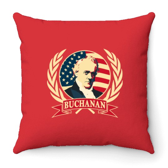 President James Buchanan Throw Pillows