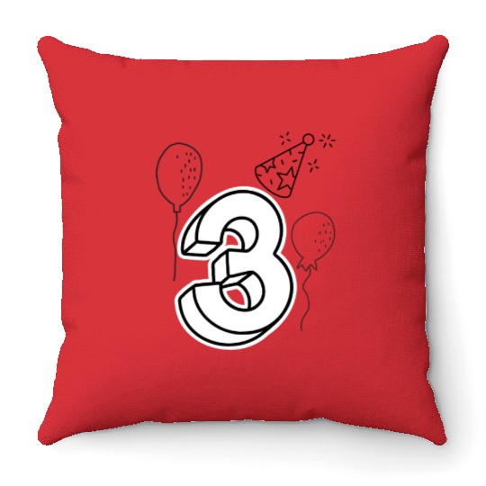 Coloring Throw Pillows: Number 3 – Creative Birthday Fun