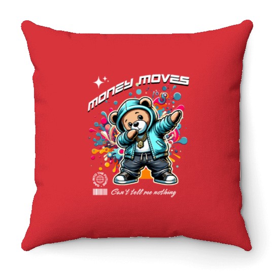 Money Moves Throw Pillows