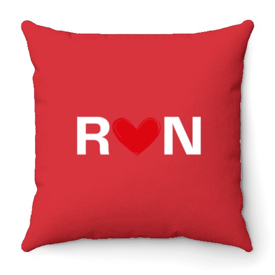 Valentine’s Day for Fitness Lovers Running gifts Throw Pillows