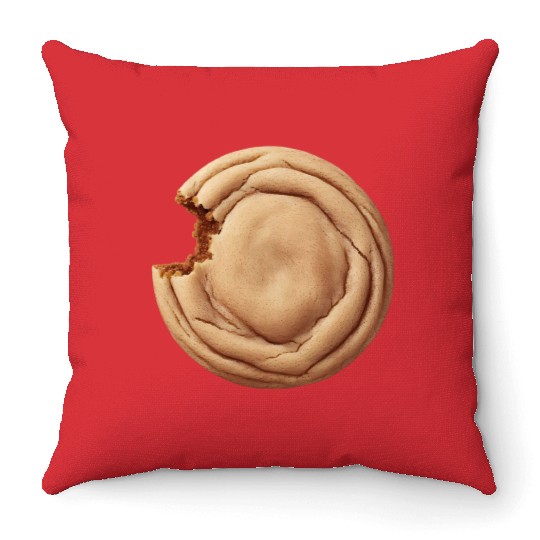 Slightly Bitten Snickerdoodle Snickerdoodle Cookie Throw Pillows