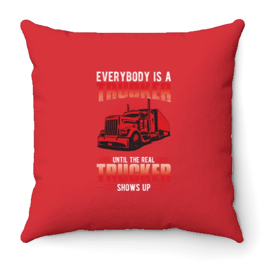 Truck Driver Collection Throw Pillows