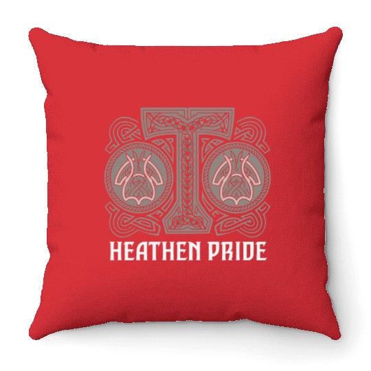 Asatru Valhalla Scandinavian Pride Norsemen Viking Throw Pillows