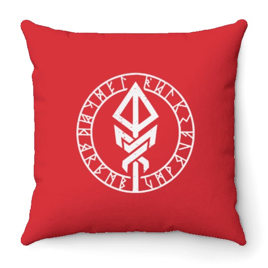 Asatru Valhalla Scandinavian Pride Norsemen Viking Throw Pillows