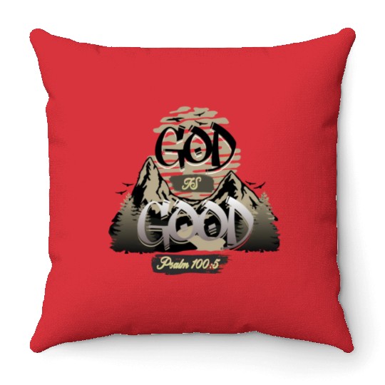 God is good faith Throw Pillows