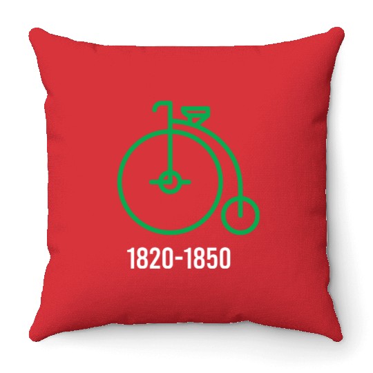 classic bike Throw Pillows