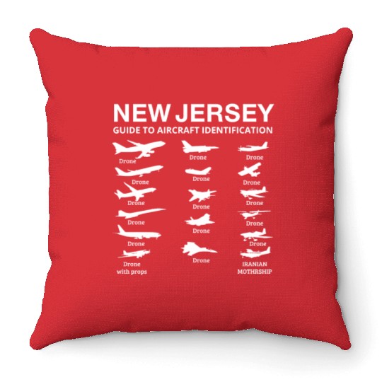 New Jersey Guide to Aircraft Identification Funny Throw Pillows