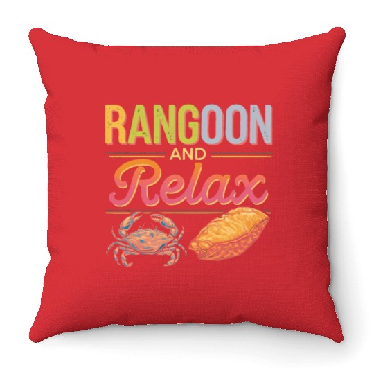 Crab Rangoon Lover American Chinese Sea Food Throw Pillows