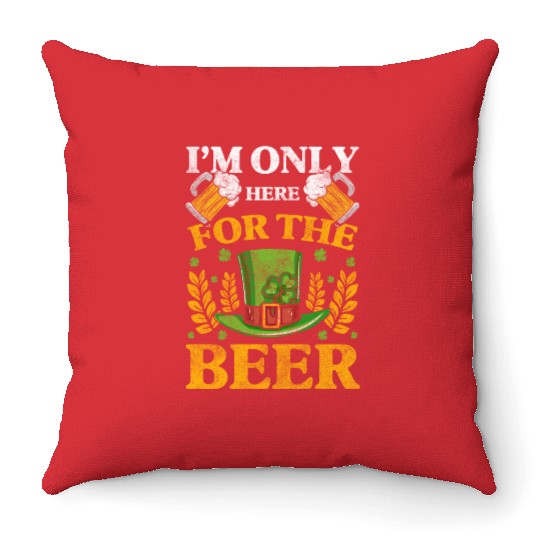 Pub Shamrock Pot World Tour Throw Pillows