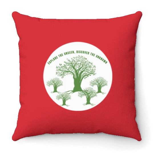 Green Tree Environmentalism Advocacy Throw Pillows
