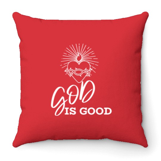 God is good Throw Pillows